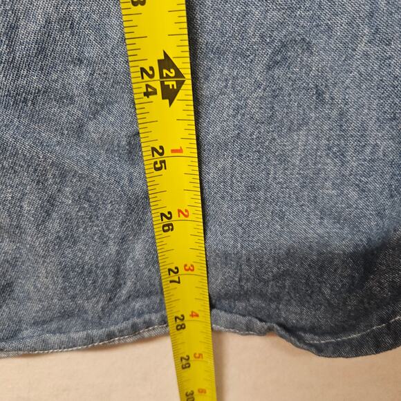 Vintage Graff Denim Long Sleeve Shirt Cat Embroidery - Picture 6 of 9